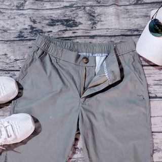 Quần short kaki nam dây kéo lưng thun