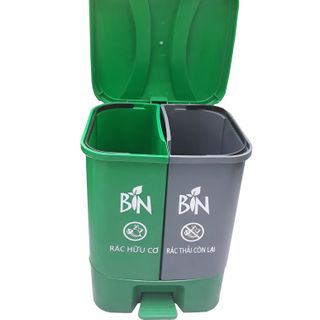 THÙNG RÁC NHỰA PHÂN LOẠI HAI NGĂN
