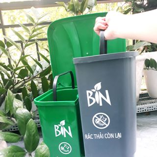 THÙNG RÁC NHỰA PHÂN LOẠI HAI NGĂN