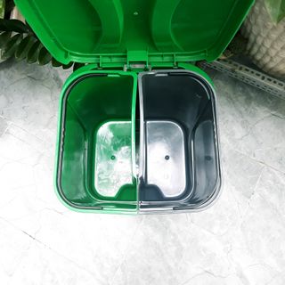 THÙNG RÁC NHỰA ĐẠP CHÂN HAI NGĂN PHÂN LOAI