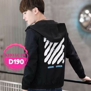 Áo khoác dù 2 lớp white Size dưới 60kg
