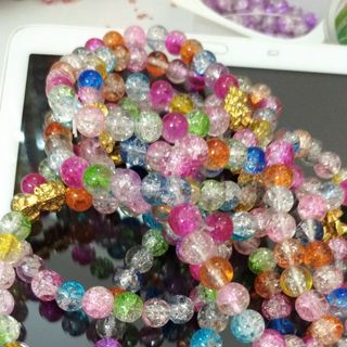 Chuỗi đeo tay đủ màu đá tuyết