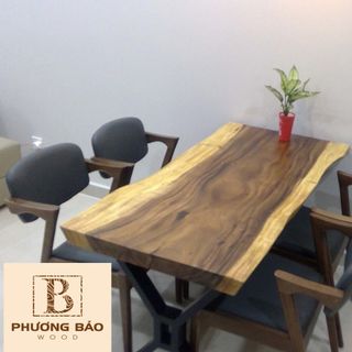 Mặt Bàn Gỗ Me Tây Nguyên Khối 1m4 rộng 60