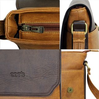 Túi Đeo Chéo Unisex CNT IPAD19 Cao Cấp Bò Đậm