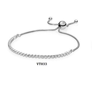 Vòng tay dây rút đá trắng VT033