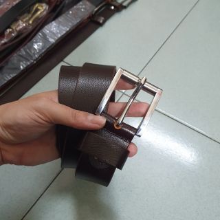 Thắt lưng dây nịt da bò khóa inox