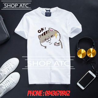 Áo thun mèo ami bụng bự