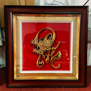 Tranh Xi Vàng Phúc Lộc Thọ 35x35 cm x3 bức