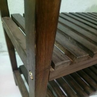 KỆ GỖ ĐỂ GIÀY DÉP KLV KIỂU HÀN QUỐC,GỖ WENGE,3 TẦNG, NGANG 60CM, ĐA NĂNG NÂU ĐEN