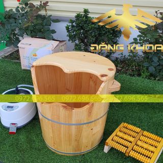 THÙNG GỖ XÔNG HƠI CHÂN GỖ THÔNG