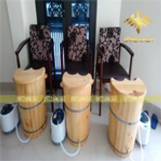THÙNG GỖ XÔNG HƠI CHÂN GỖ THÔNG
