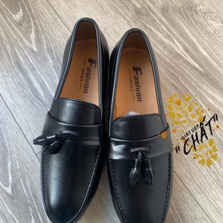 Giày lười nam bóng tua rua