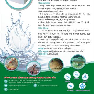 Cung cấp enzyme cắt tảo độc Biopro Khánh Hòa cho ao tôm