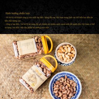 Hạt điều VN NUTS - Hạt điều rang muối vỏ lụa VN NUTS cao cấp 500g