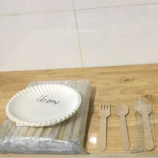 Muỗng gỗ 160mm dùng 1 lần