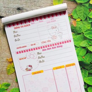 Hóa đơn in hình cute