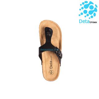 Dép đế trấu nữ kẹp ngón màu đen