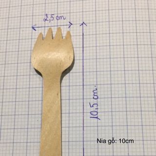 Nĩa gỗ 105mm dùng 1 lần