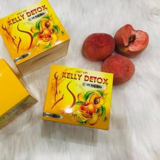 Trà đào Kelly Detox giảm cân cho chị em sau khi sinh cho con bú - Hộp 15 gói - Sản xuất công ty dược Thảo Vũ - Sản phẩm giảm cân Diet Vip