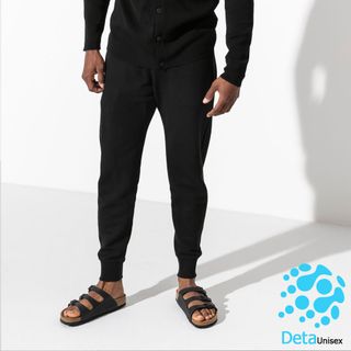 Dép đế trấu nam 3 khóa ngang màu đen