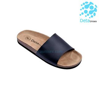 Dép đế trấu nữ quai ngang màu đen