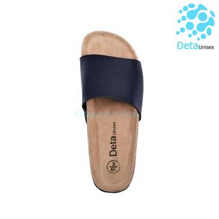 Dép đế trấu nữ quai ngang màu đen