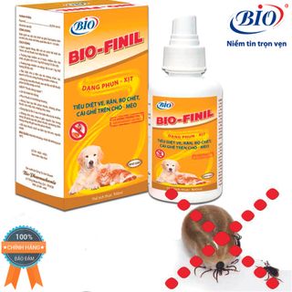 Thuốc xịt BIO-FINIL tiêu diệt ve bọ chét rận ghẻ trên da chó mèo siêu hiệu quả-79203 giá sỉ