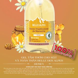 Gel tắm và rửa mặt Pháp 2 trong 1 - Belle des alpes 500ml