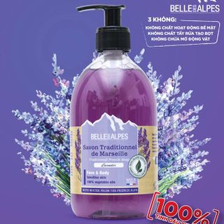 Gel tắm và rửa mặt Pháp 2 trong 1 - Belle des alpes 500ml