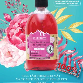 Gel tắm và rửa mặt Pháp 2 trong 1 - Belle des alpes 500ml