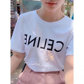 Áo phông nữ in chữ CE LINE thời trang