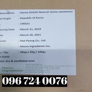 ĐƯỜNG CỎ NGỌT STEVIA
