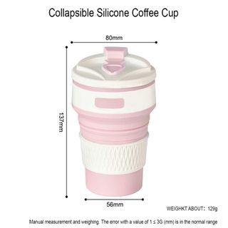 Cốc cà phê có thể gập lại 350ML Cốc bằng silicon