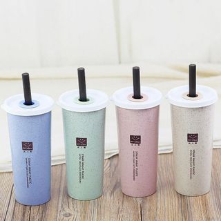 Bình nước lúa mạch Dr Show 450ml kèm ống hút