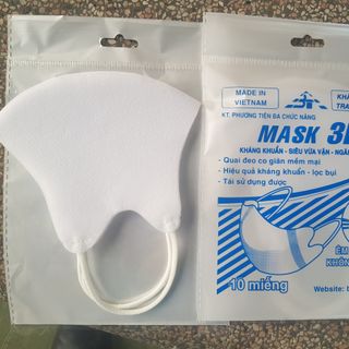 CÒN HÀNG Khẩu trang Mask 3D - 3 lớp kháng khuẩn ngăn khói bụi