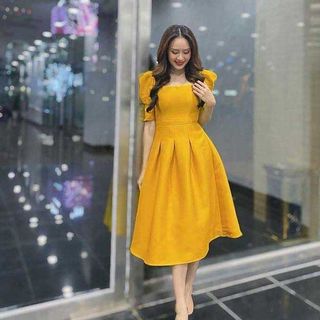 ĐẦM XÒE CỔ VUÔNG TAY LỞ MS 2413