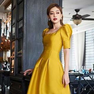 ĐẦM XÒE CỔ VUÔNG TAY LỞ MS 2413