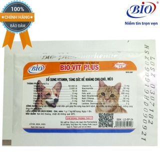 COMBO 10 GÓI THUỐC BỘT BỔ SUNG VITAMINTĂNG SỨC ĐỀ KHÁNG CHO CHÓMÈO BIO-VIT-79200