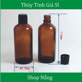 Chai Lọ Thủy Tinh Đựng Tinh Dầu 100ml Nắp Đen Nhỏ Giọt giá sỉ