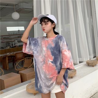 Áo thun Unisex loang màu Hot Trend bền rẻ đẹp giá sỉ