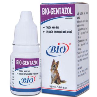 Combo 10 chai thuốc nhỏ tai Bio Gentazol 10ml chuyên trị viêm tai chó mèo- 79204