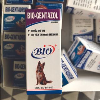 Combo 10 chai thuốc nhỏ tai Bio Gentazol 10ml chuyên trị viêm tai chó mèo- 79204