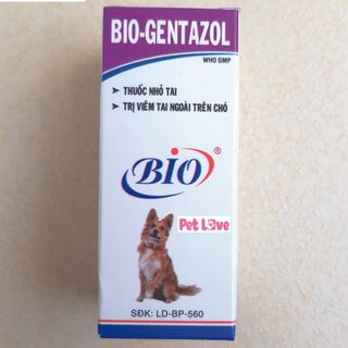 Combo 10 chai thuốc nhỏ tai Bio Gentazol 10ml chuyên trị viêm tai chó mèo- 79204