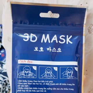Khẩu trang 3D KHÁNG KHUẨN Chống siêu bụi mịn