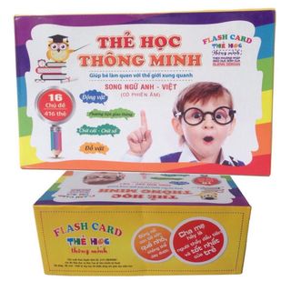 Bộ thẻ học 16 chủ đề 416 thẻ học thông minh cho bé