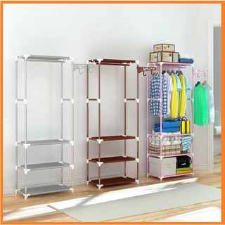 Kệ treo quần áo 170cm - kệ Inox cao cấp chữ H 4 tầng 3 ngăn