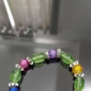 Chuỗi đá xanh mix kim loại