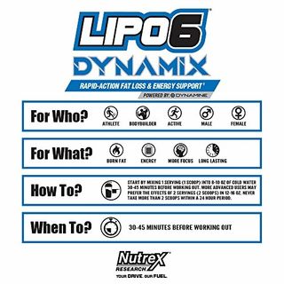 Lipo-6 Dynamix Pre-workout Tăng Sức Mạnh Kiêm Đốt Mỡ