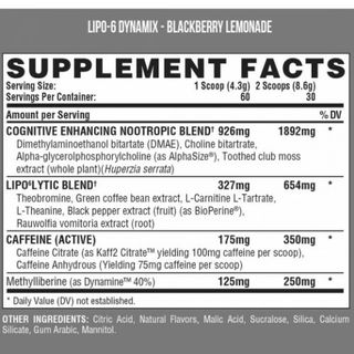 Lipo-6 Dynamix Pre-workout Tăng Sức Mạnh Kiêm Đốt Mỡ