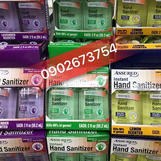 COMBO 2 CHAI GEL RỬA TAY KHÔ ASSURED INSTANT HAND SANITIZER DIỆT KHUẨN 99 USA / COMBO 2 CHAI Có Sẵn